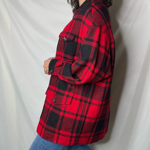 Vintage Lizwear buffalo plaid check mackinaw jacket coat insulated liz claiborne - Picture 13 of 17